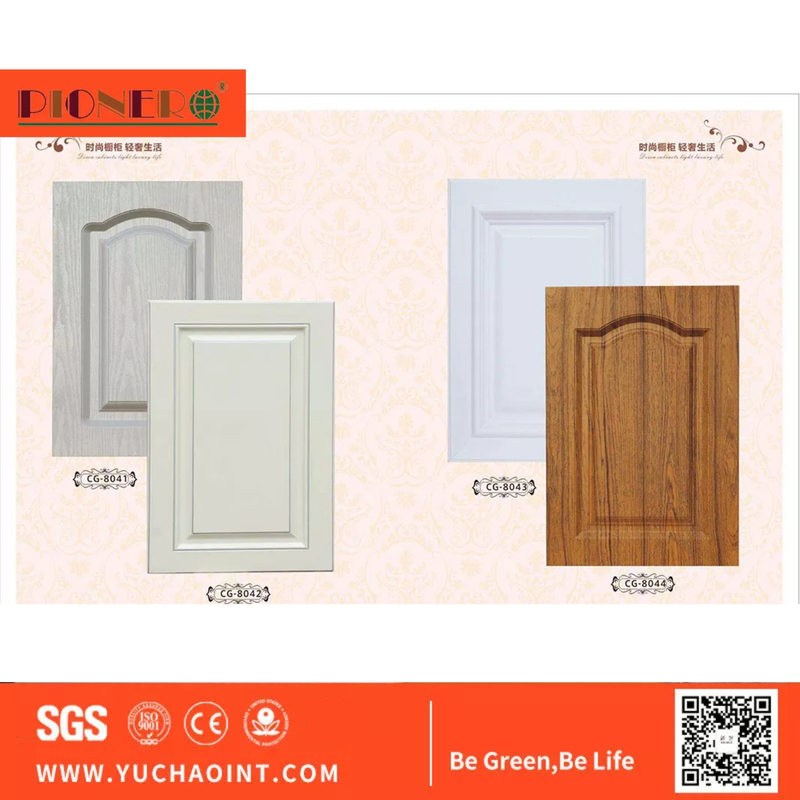 Customized Furniture parts PVC Film MDF Kitchen Cabinet Door