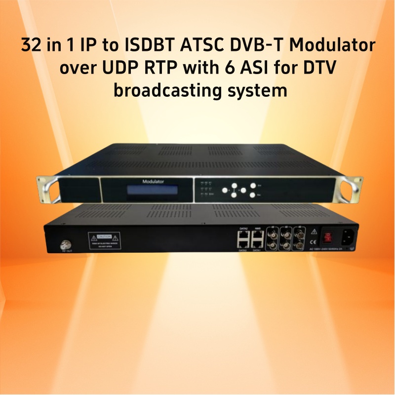 HPM332 IP to 32 DVBT,ATSC,ISDBT Modulator
