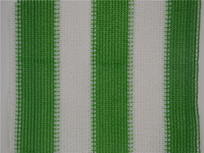 HDPE Estabilizador UV 6 Agujas Mono Blanco y Verde 150SM Red de Sombra