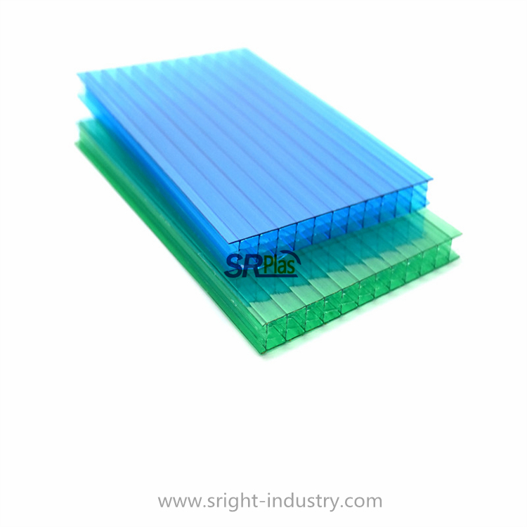 UV protection polycarbonate hollow sheets scratch resistant PC roofing sheets