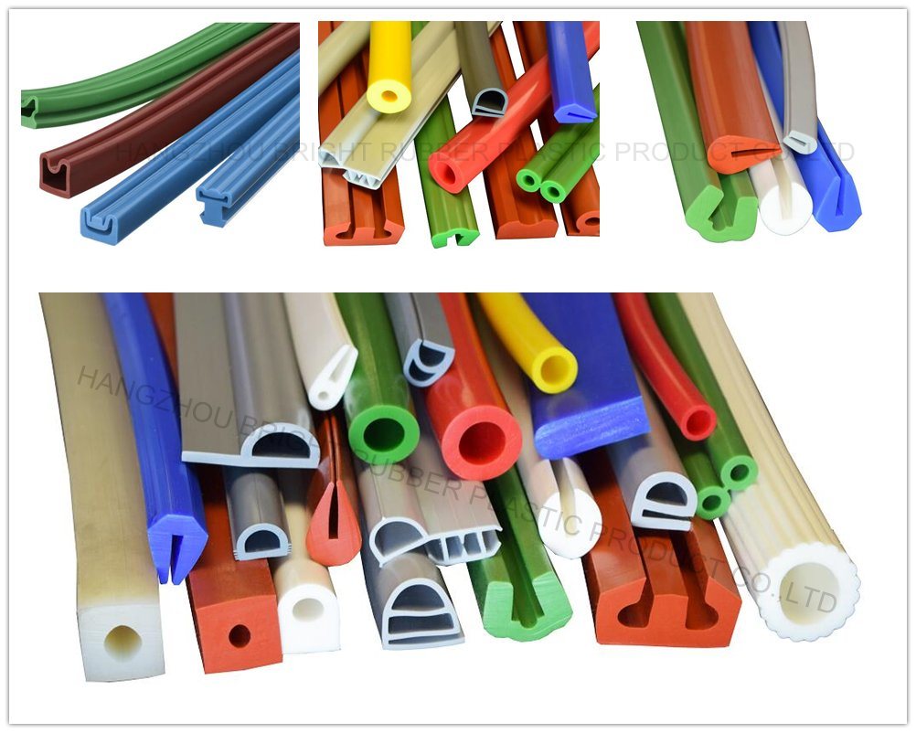Colored Silicone Rubber Extrusion Sealed Glued Gasket