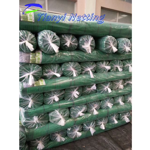 HDPE Flat 1 Needles Cambodia design Green color Shade net 60gsm