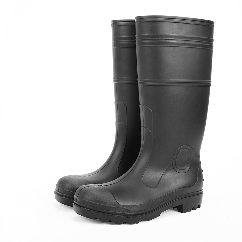 black rain boots