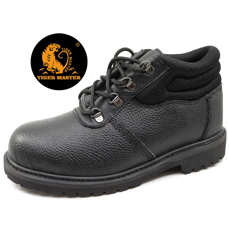 GY009 black steel toe cap goodyear welted safety shoes boots Buy