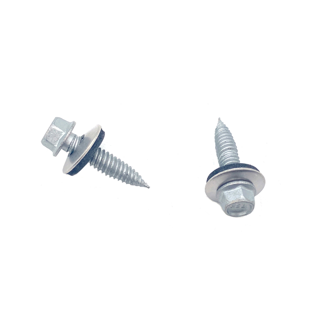 1022A+SCM435 Tornillo para techos de cabeza hexagonal con brida del Tesoro de óxido caliente/tornillo autorroscante/tornillos compuestos/tornillo bimetálico