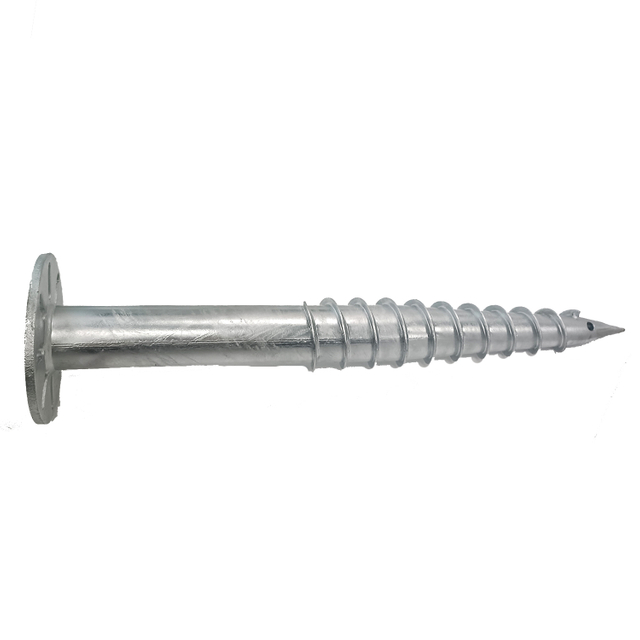 Vis de terre solaire adaptée aux besoins du client de bâti au sol de pieux hélicoïdaux courts avec la tête de bride