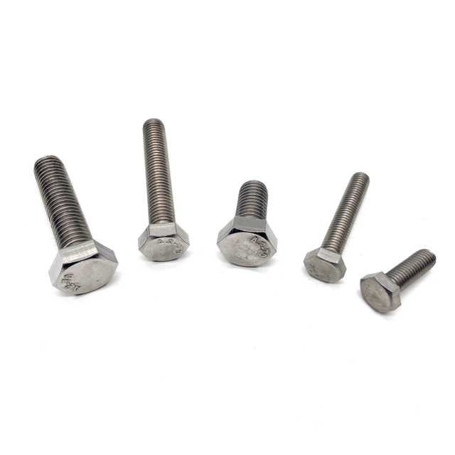 Boulon à tête hexagonale DIN933 M6 M8 en acier inoxydable Inox A2 Inox A4