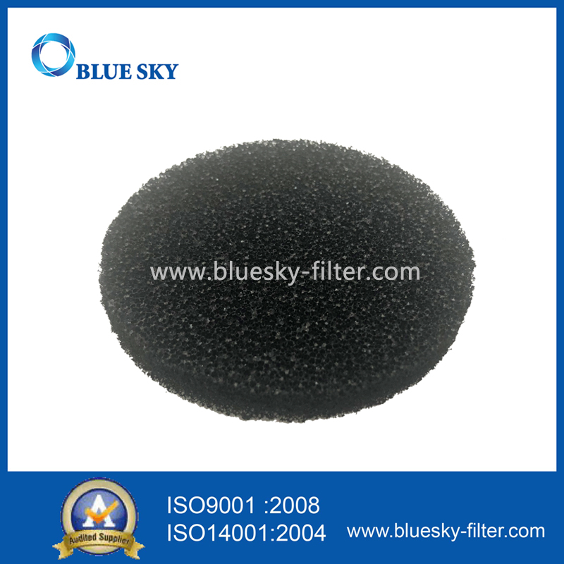 Filtros HEPA porosos de polvo de carbono negro redondo personalizado para aspiradora y purificador de aire
