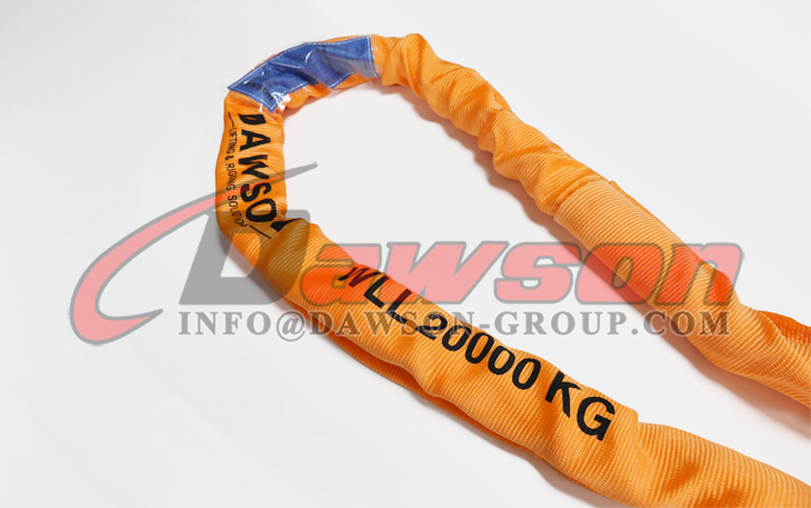 Eslingas redondas de poli&eacute;ster WLL 20T, eslingas de elevaci&oacute;n, eslingas redondas de servicio pesado, eslingas redondas sin fin - Dawson Group Ltd. - Fabricante, f&aacute;brica de China