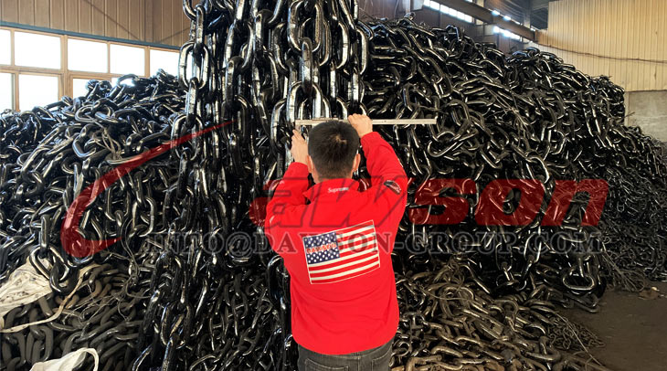 Cadena de ancla marina de grado U2 Grado U3 para uso mar&iacute;timo y naval, cadena de ancla de eslabones sin esp&aacute;rragos soldada con pintura bituminosa negra - Dawson Group Ltd. - Fabricante, f&aacute;brica de China