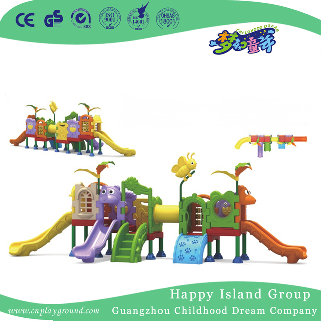 Helle Farbe Outdoor Kinder Kunststoff kleine Rutsche Spielplatzgeräte(ML-2007501)