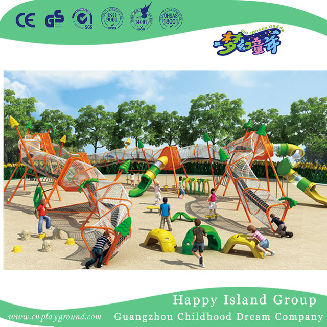 Unregelmäßiger Netzkletterspielplatz im Freien für Kinderabenteuer (HHK-6101)