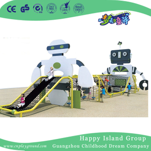 Les enfants du robot de plein air escaladent l'équipement de terrain de jeu net (HHK-5901)