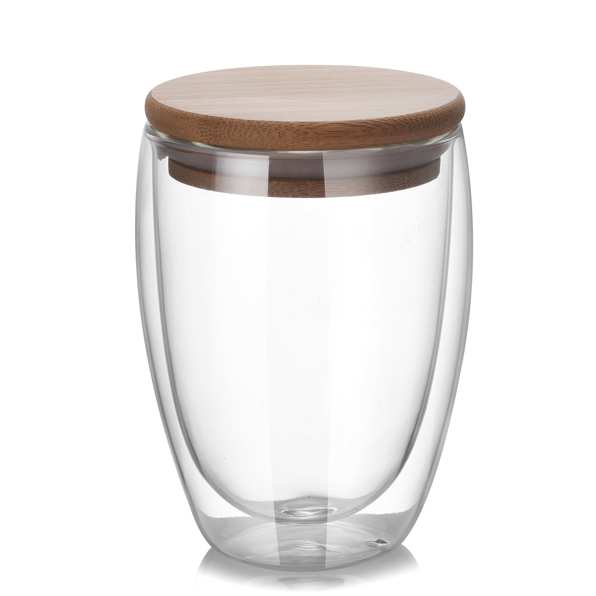 Double Egg-Shaped Glass Drink Glasses Cup