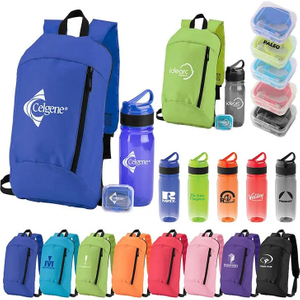 Outdoor Light Student Backpack 300D Nylon Unisex Reusable Fitness Sports Gym School Bag