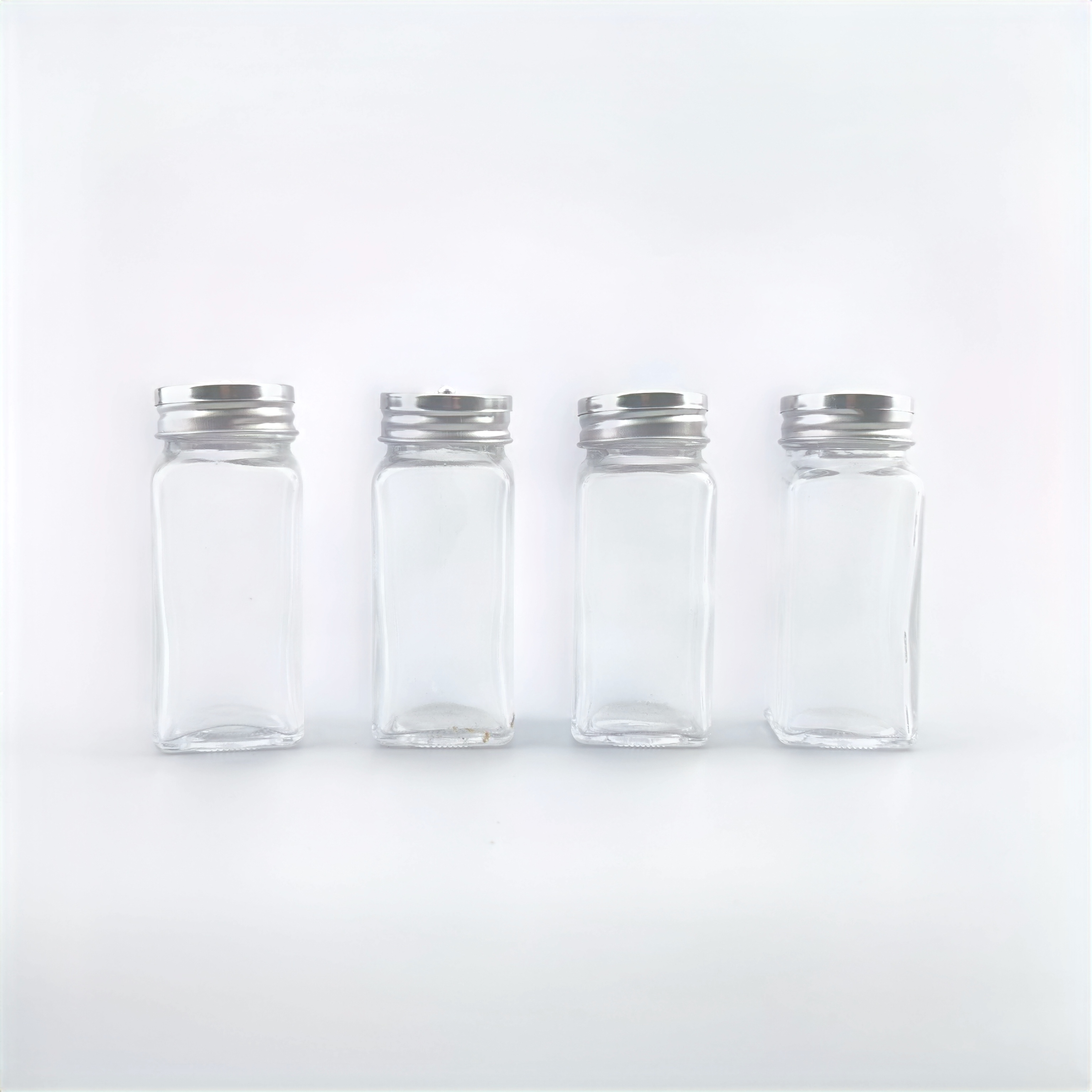 225ml Square Glass Spice Jar Pepper, Salt Packing Botlle