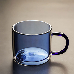 Tea Color Double-Layer High Borosilicate Glass Drinking Cup