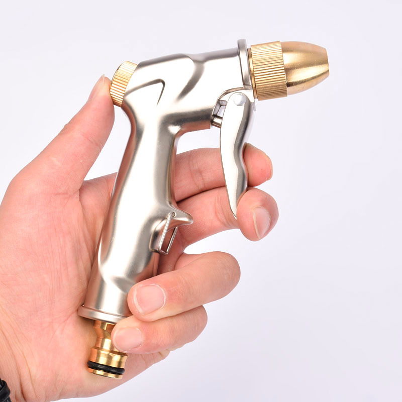 High Pressure Heavy Duty Zinc Alloy Metal Car Washing Garden Hose Spray Gun with Full Brass Nozzle