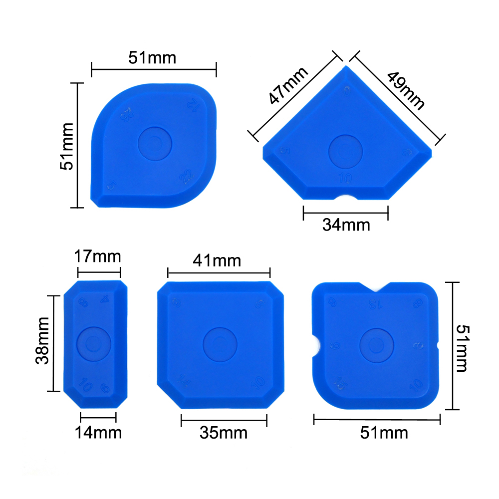 5pcs blue scraper 8