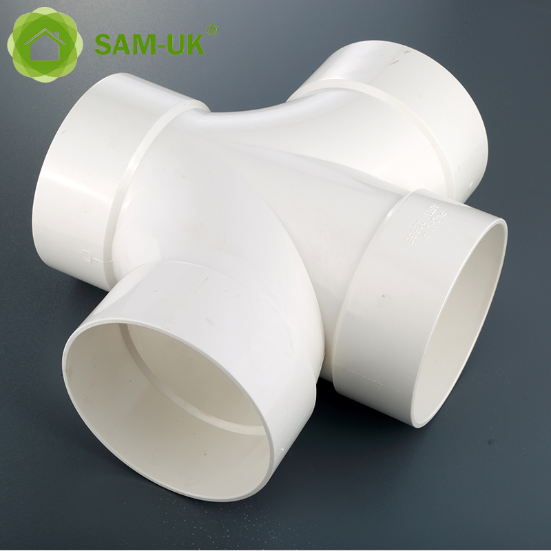 工厂批发优质PVC管道管道配件厂家塑料PVC水管交叉配件