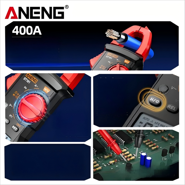 ANENG PN200数字夹具仪表仪多米计4000计数DC/AC 600A电流测试仪汽车HZ电容NCV OHM测试