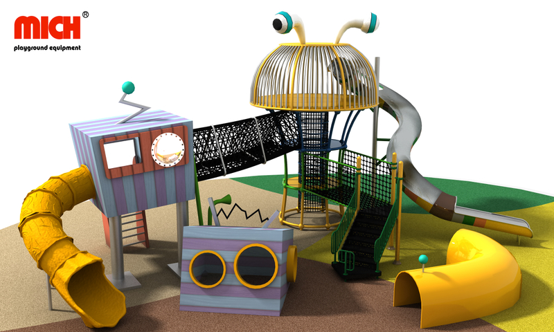 Playset ao ar livre para crianças personalizadas com slide