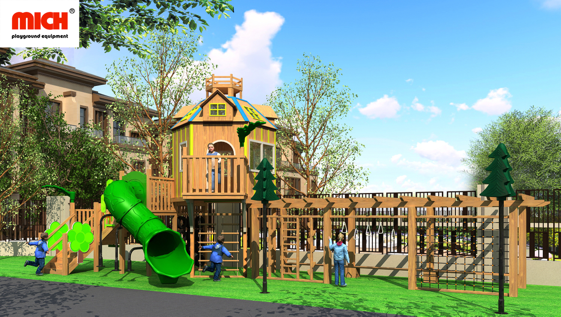 Custom Big Holz Kinder im Freien Spielhaus im Freien