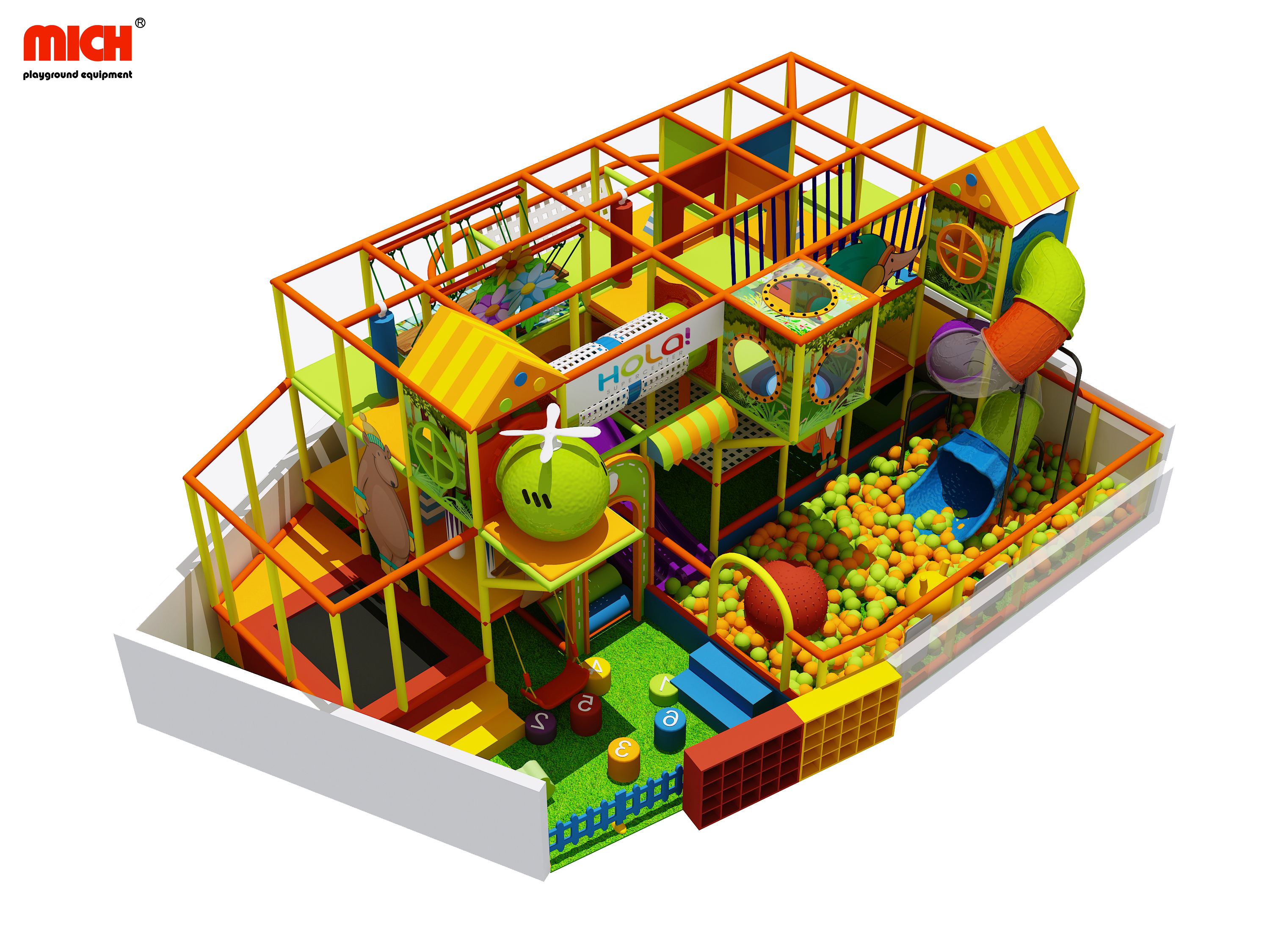 Equipamento de playground interno personalizado para crianças do McDonald's