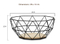 Black Geometric Metal Wire Wooden Base Decorative Storage/ Display Basket Fruit Bowl