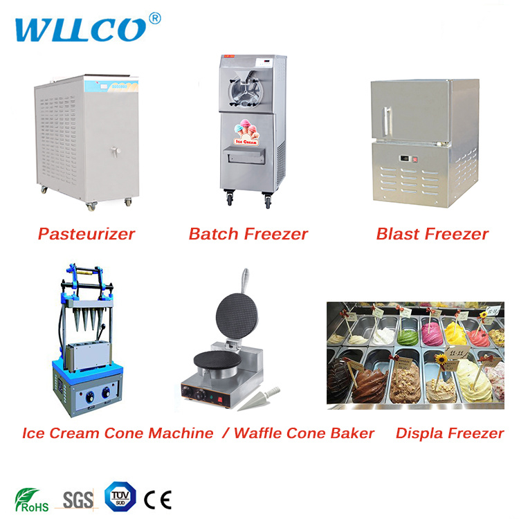 Large Italian Hard Gelato Batch Freezer Ice Cream Making Machine