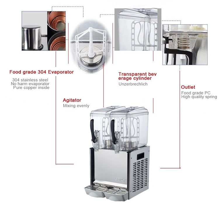 Electric Beverage Dispenser with Double Tank for Sale