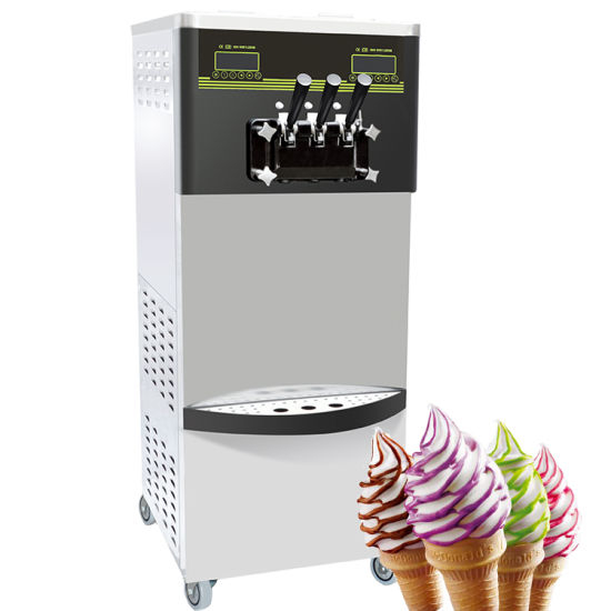 Soft Ice Cream Machine Commercial 3 Flavors Frozen Yogurt Machine Multi  Functional Popsicle Machine