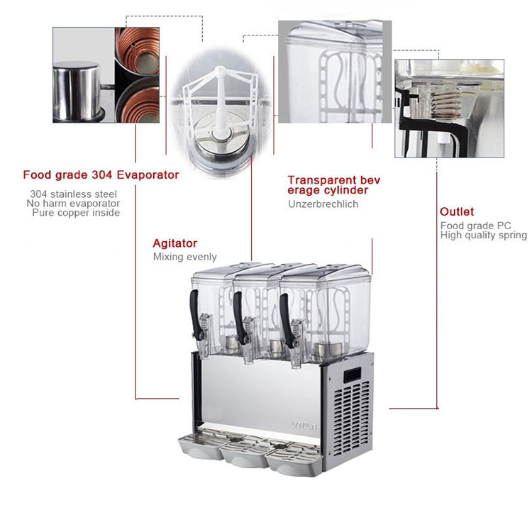 High Efficiency Juice Dispenser Capacity of 12 L