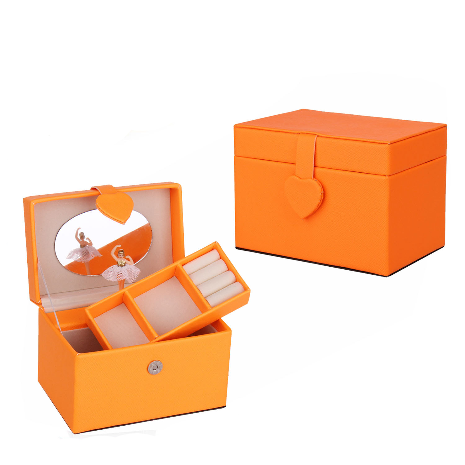  Wholesale pu jewelry music box for girls/lady