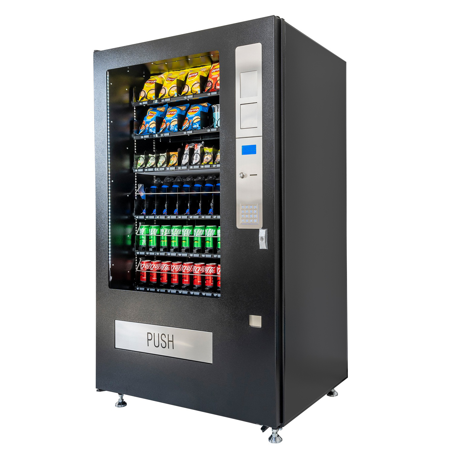 Máquina expendedora combinada extra grande para alimentos, bebidas y refrigerios VCM6