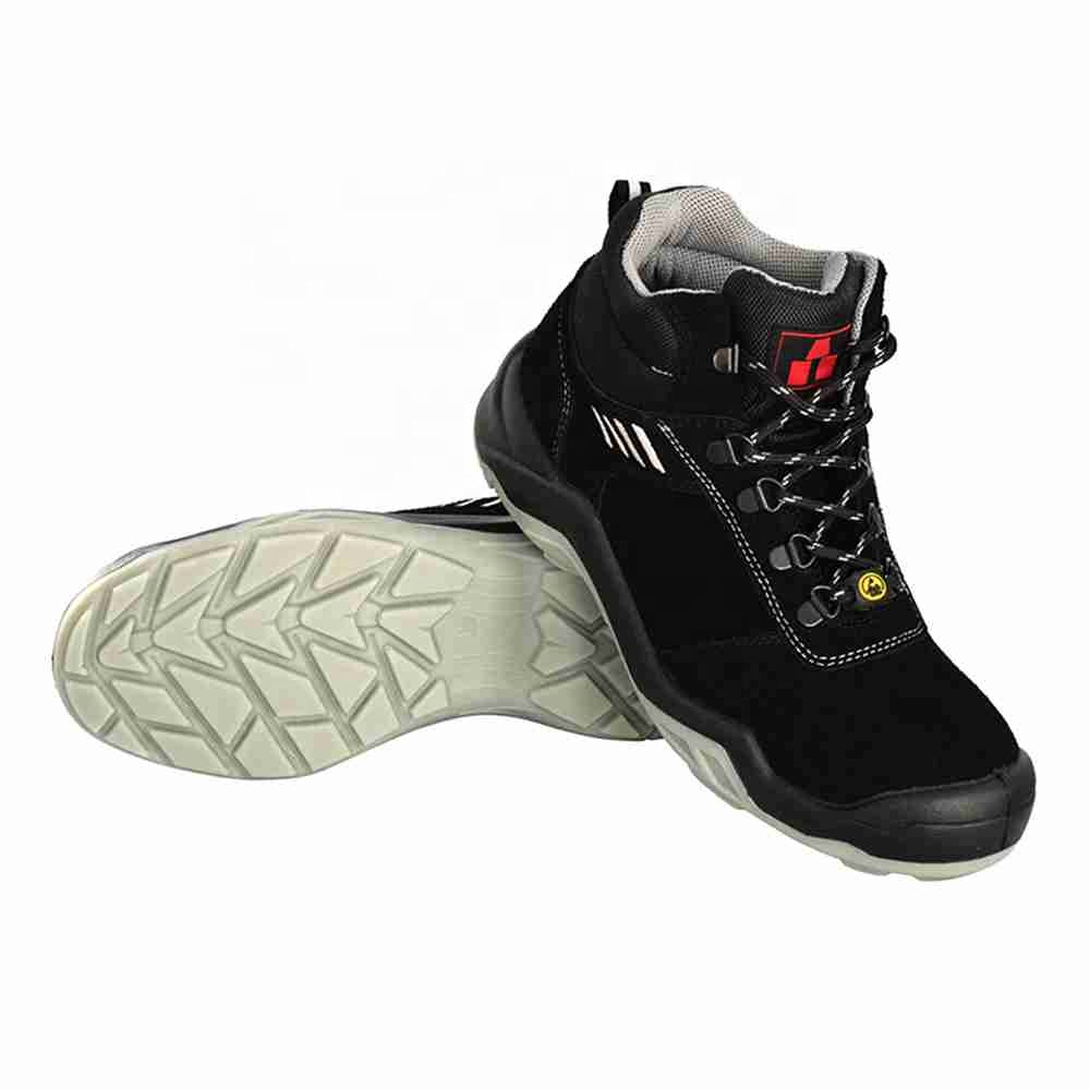 High cut oil proof genuine leather puncture proof water resistant steel toe rigger safety shoes