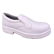 Light weight microfiber upper steel toe anti-slip kitchen cook phymacy hospital waterproof pu injected sole safety shoes