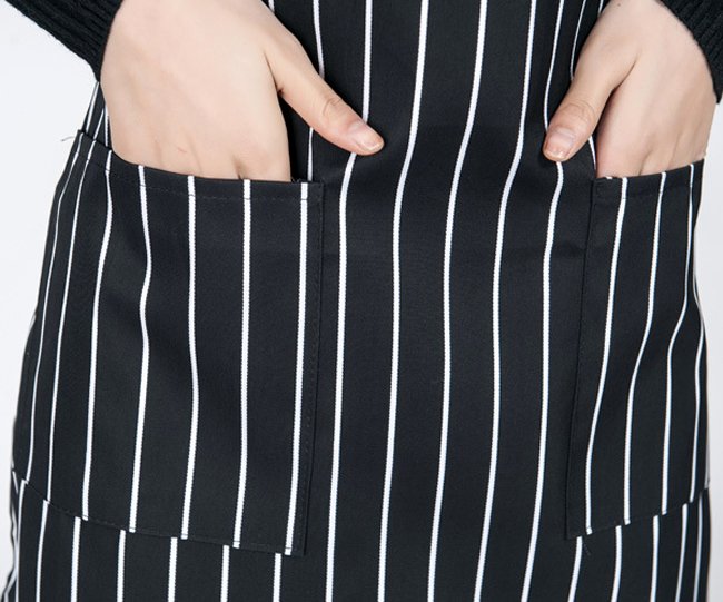 Black And White Stripes Apron