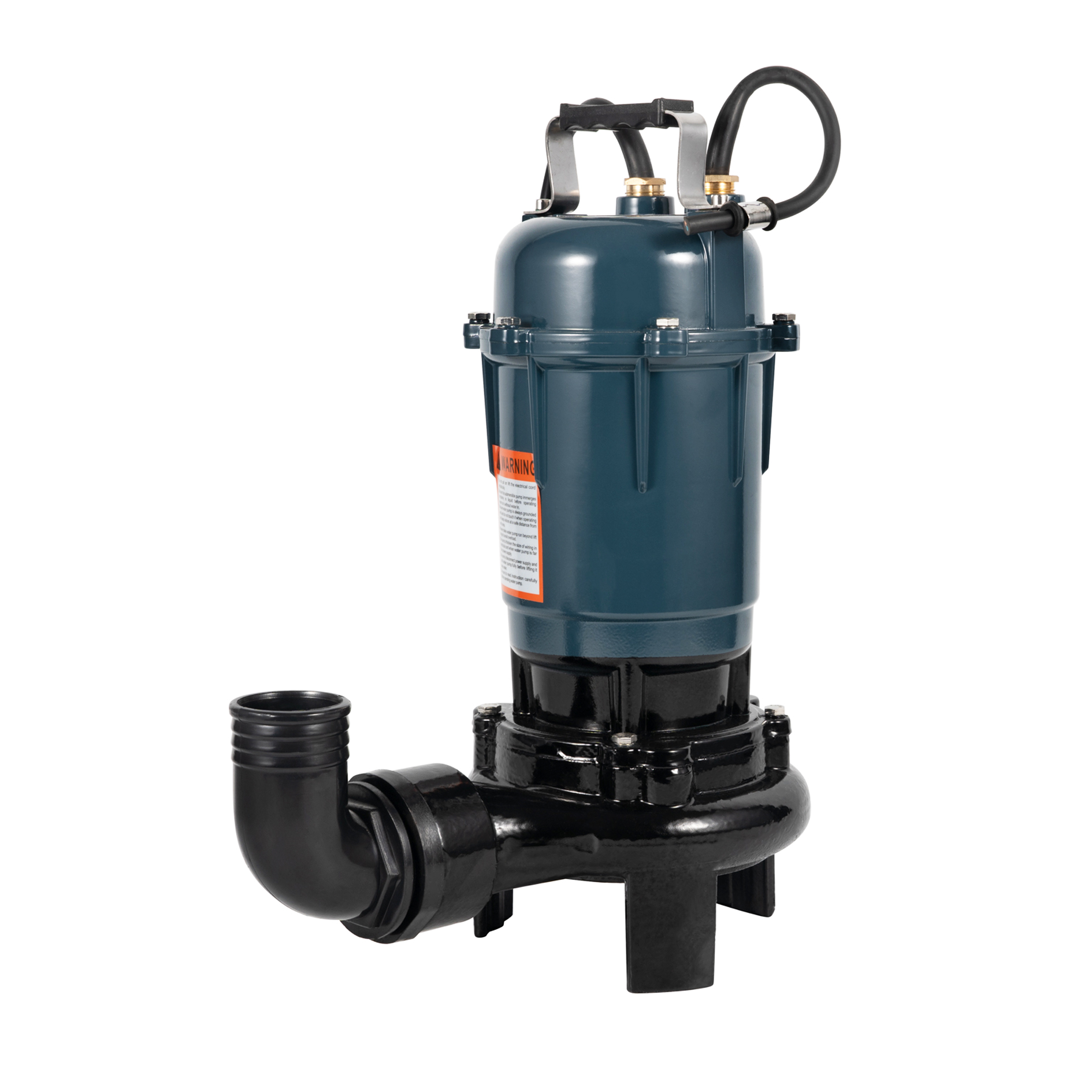 Flotador sumergible del cortador de la bomba de las aguas residuales del arrabio 0.6HP