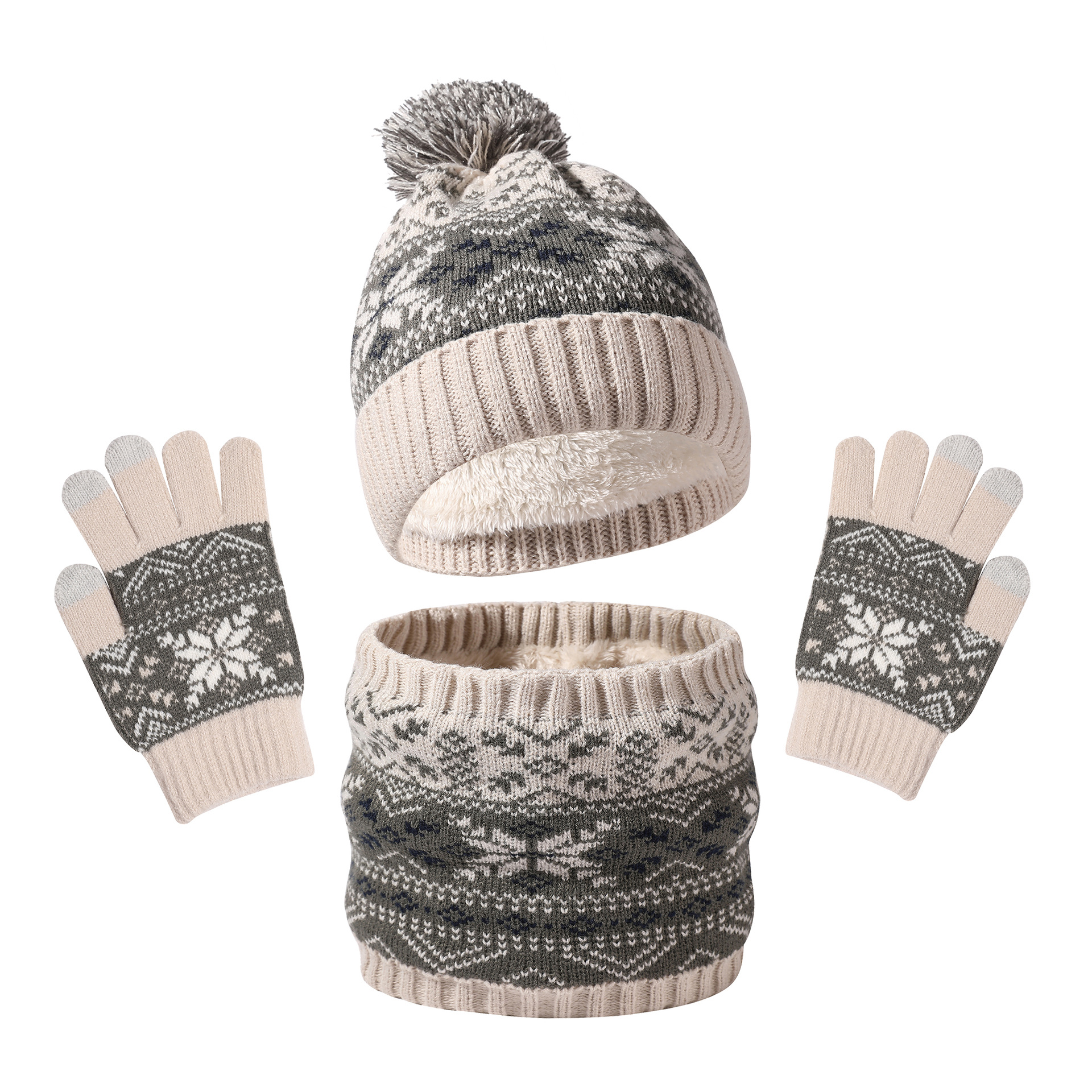 Custom Unisex Winter Warm Knitted Set