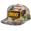 Flat brim camo Trucker mesh cap