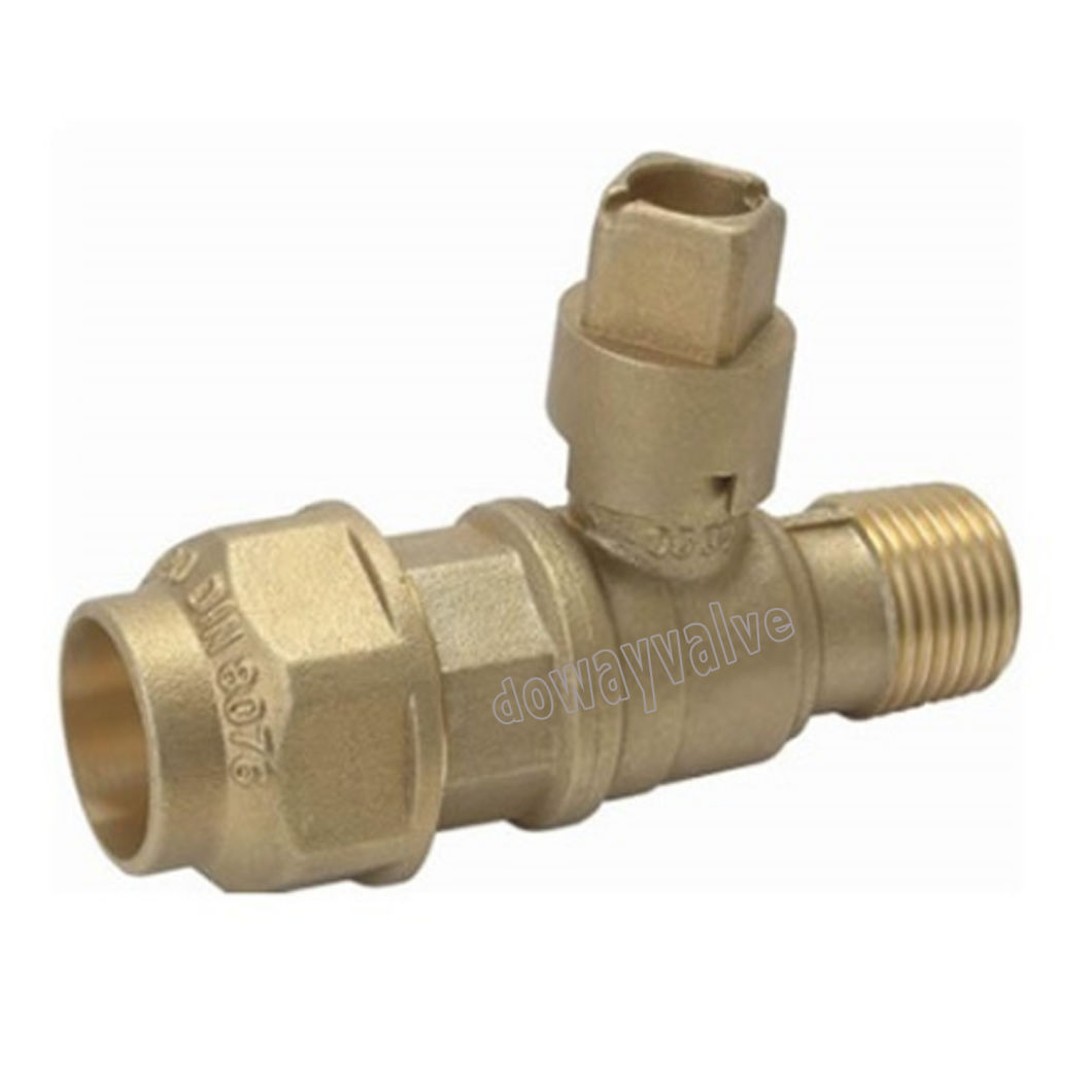 Robinet &agrave; bille en laiton pour compteur d'eau