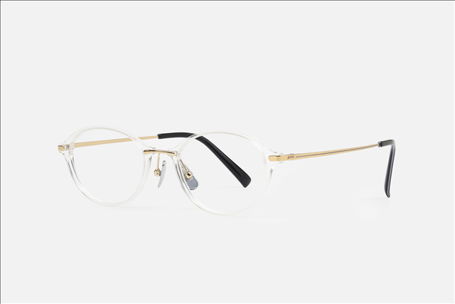 PA2194F oval nylon front with titanium eyewear glasses frame