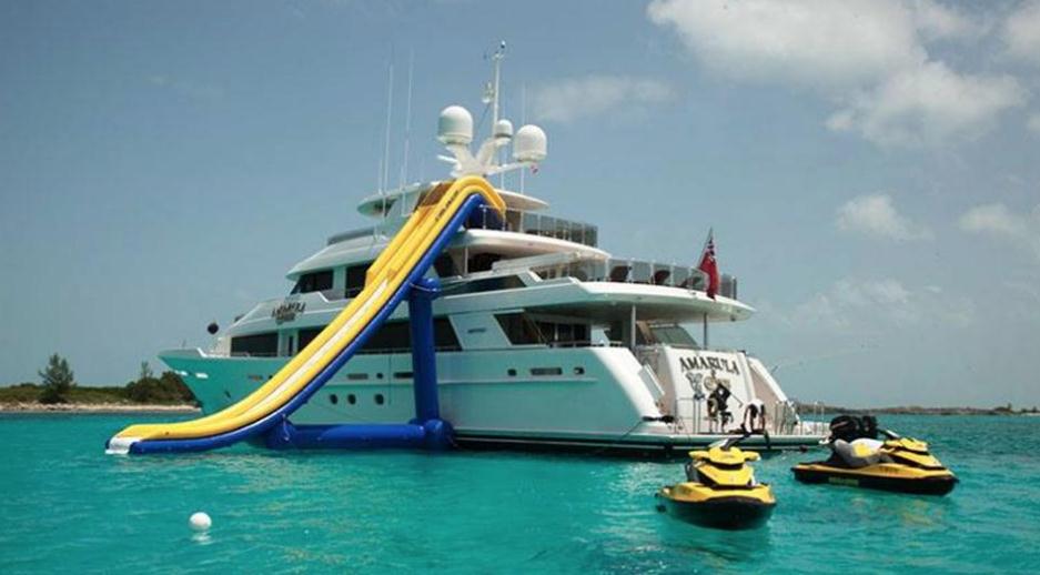 Lake Sea Boat Inflatable Yacht Water Slide For Adults