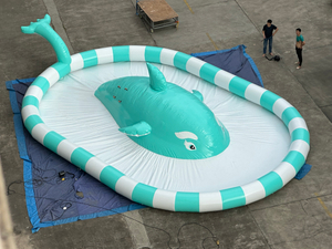 Inflatable Whale Soft Mountain Pool 