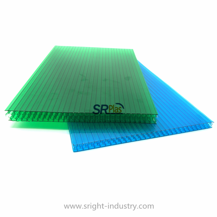6mm-16mm tinted honeycomb polycarbonate sheet polycarbonate hollow sheet