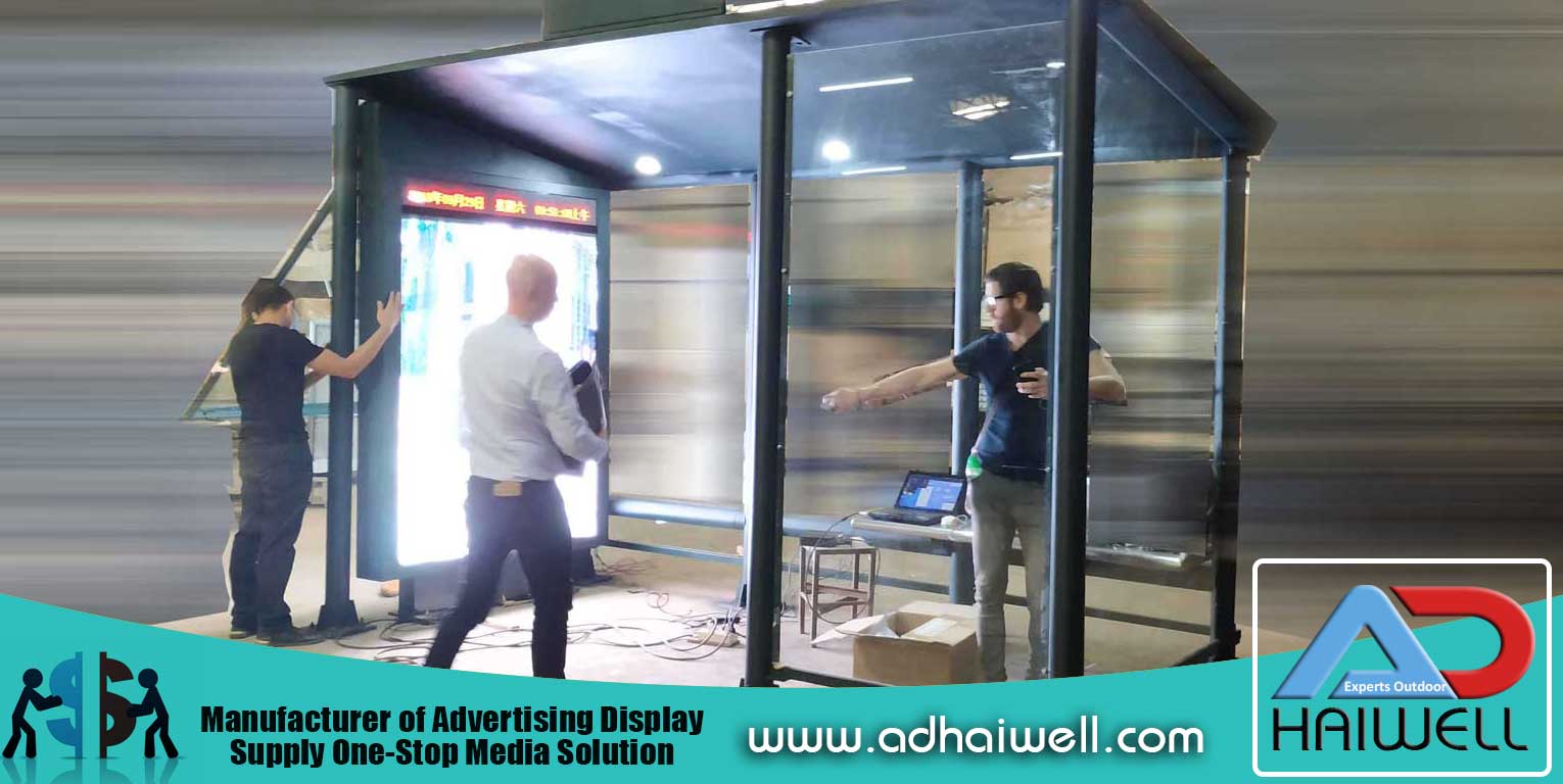 Digital-Bus-Shelter-LED-Werbung
