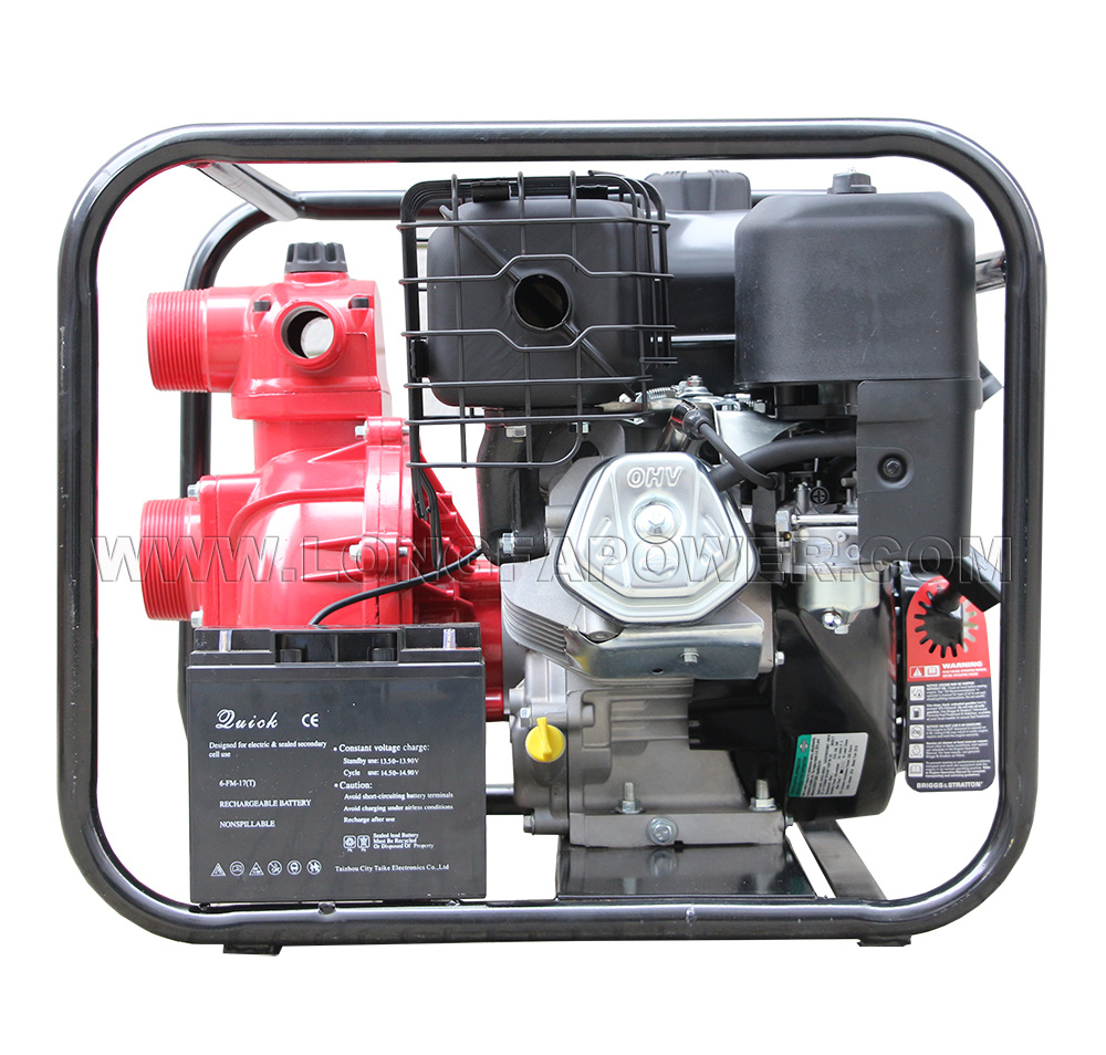 Electric Start Fire Fighting High Pressure Gasoline Water Pump 2inch 3inch with Original Briggs & Stratton Engine