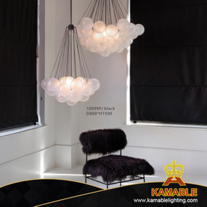 Романтический декоративный крытый стеклянный подвесной светильник (KA10099P/черный) 