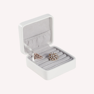 luxury Jewelry box, Jewelry Organizer Box for Women with Two Layer PU Leather, Jewelry Storage Holder with Hole 